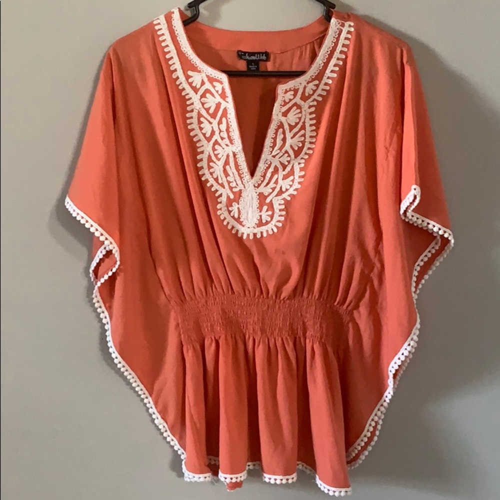 Fashion Web Boho Caftan Butterfly Top, Sz S